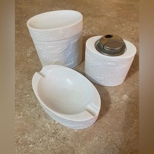 Rosenthal 1970s holder,  ashtray and table lighter set